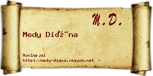 Medy Diána névjegykártya
